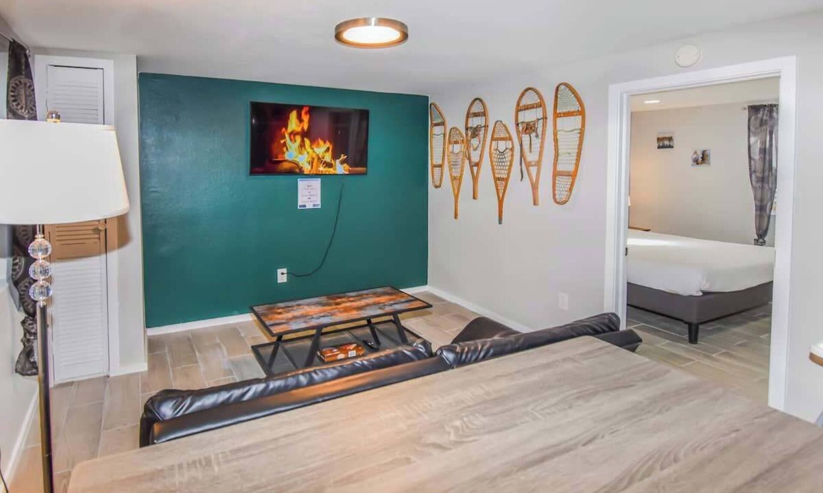 Southeast House | Cozy basement space with 2 bedrooms and kitchenette