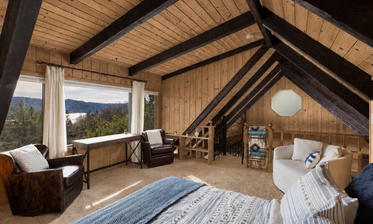 Lake Arrowhead House | Emerald Lake View Loft | FIFA Ready!