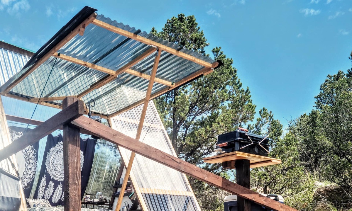 Canon City Cabin | Great views with relaxing deck.