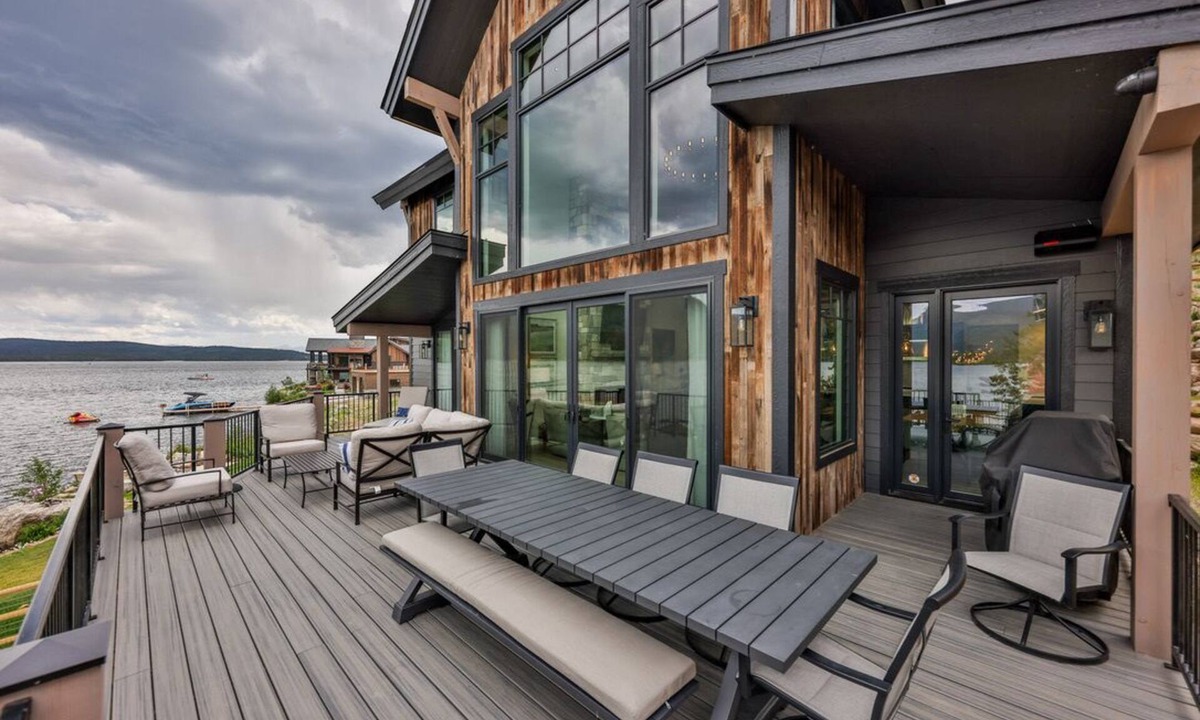 Grand Lake House | Lakefront Spacious Mountain Lux Home. Private dock, Hot Tub, Bunk Room!