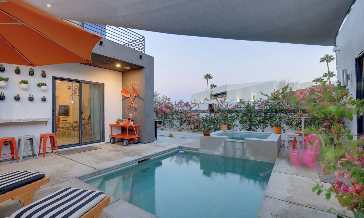 Chino Canyon House | Mountain-View Deck + Pool: Luxe Palm Springs Home