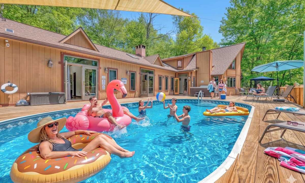 Pocono Lake House | Private Pool, Hot Tub, 4Bdrm, Firepit, Arrowhead