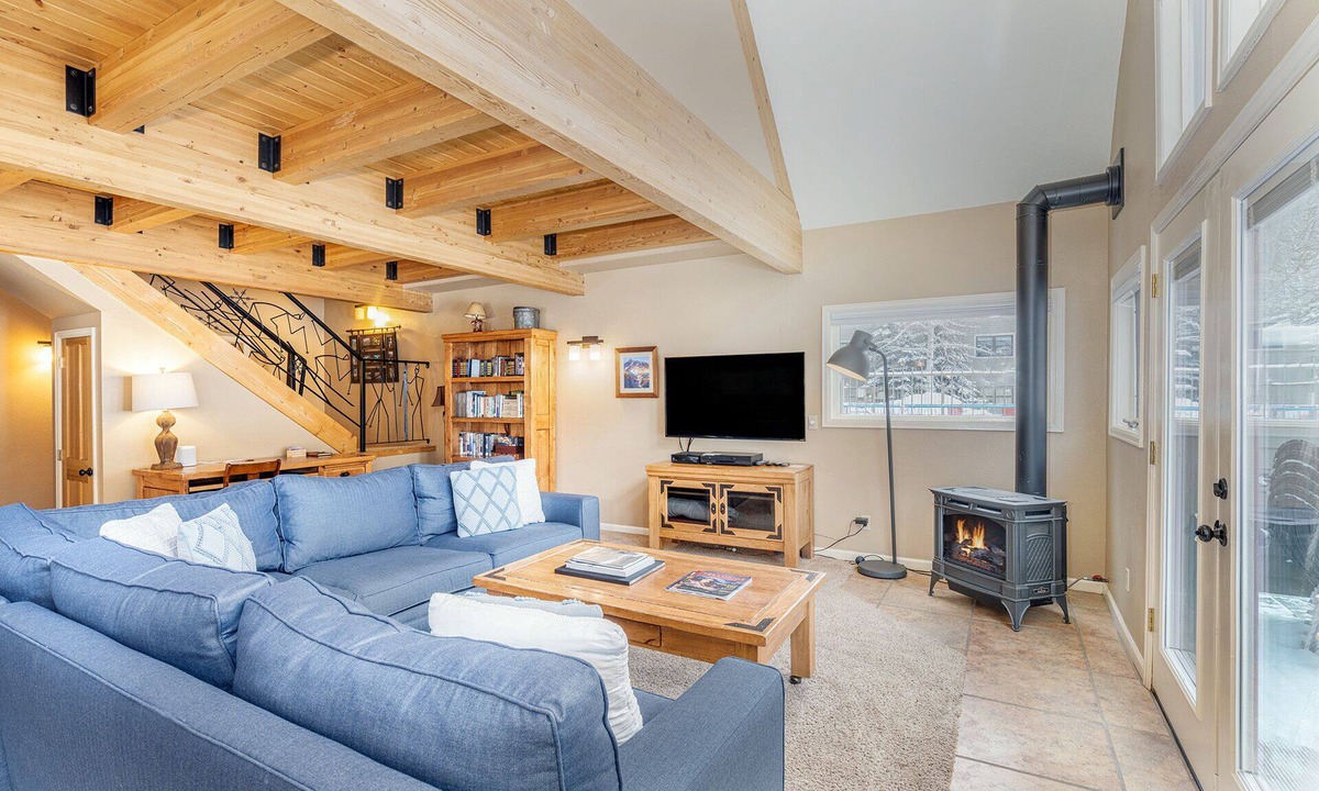 Telluride Condo | Summer Sun & Fun on the River Trail | private deck + hot tub + heated pool