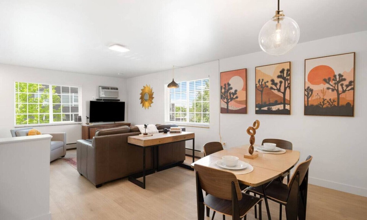 Englewood Apartment | Sunny Corner Apt | Mtn Glimpse, Pets, Walkable!