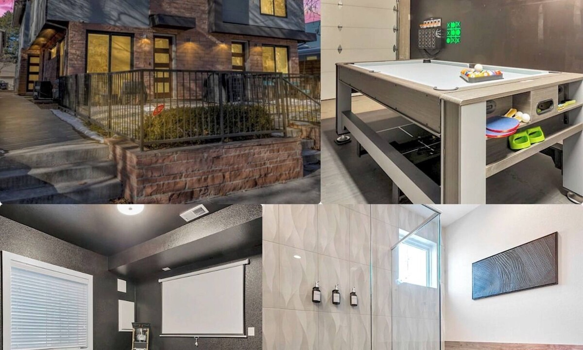 Congress Park House | Townhome with Movie and Game Room! Near Cherry Creek Sleeps 10