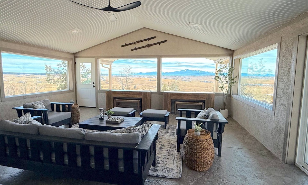 Colorado Springs House | Upscale Black Forest Retreat - Pikes Peak Views · Sunroom · Firepit · 10 Acres