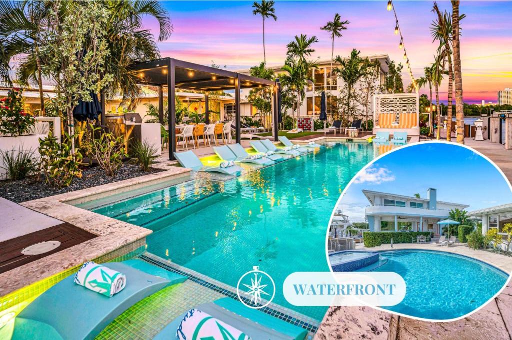 Coral Ridge Villa | Waterfront Compound 2 Heated Pools SaltAire Lime Keys
