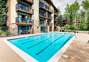 Walk-to-Lift Condo with Gas Fireplace, 2 Balconies & Shared Hot Tub/Pool/Sauna
