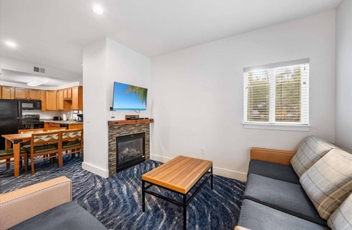 Estes Park Apartment | 2BR Riverside Condo - Pool, Hot Tub, Game Room