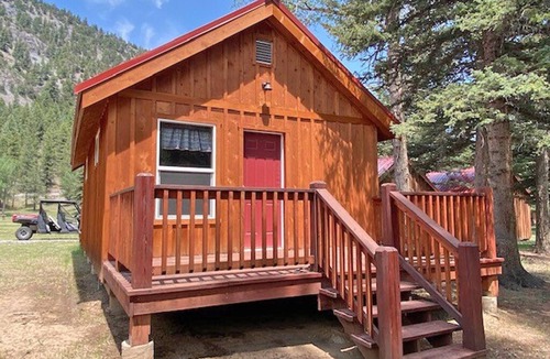 Capulin Cabin | AIYM Camp Riverfront Duplex Cabin, Alamosa Canyon!