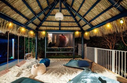 Pompano Beach Villa | Beachfront Oasis w Htd Pool Cinema Game-Room Tiki