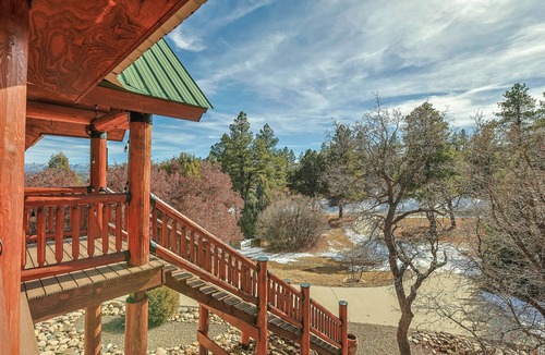 Timber Ridge Ranch House | Big, Beautiful Log Home with Mountain Views + Hot Tub!