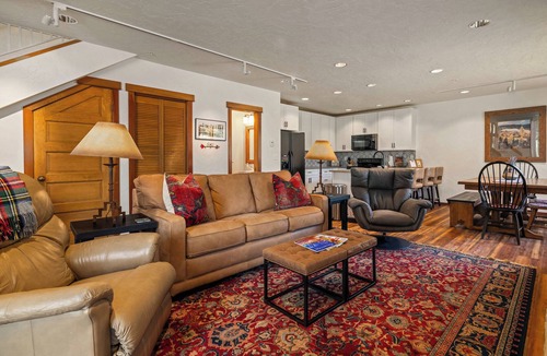 Steamboat Springs Condo | Burgess Creek Bungalow, Heated outdoor pool, hot tub & Private Creekside Patio!