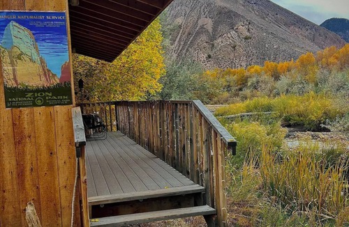 Sevier Cabin | Cabin in Sevier with patio and fireplace