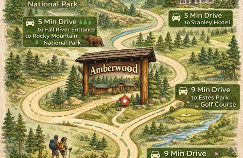 Estes Park Apartment | Cabin16 - King Bed Kitchenette & Bath