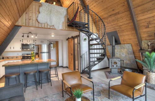 Forest Lakes Cabin | Charming 2-bedroom A frame Cabin in the woods with a AC unit