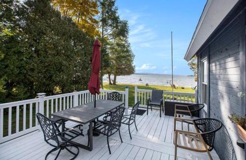 Traverse City House | Cozy A Frame Waterfront Chalet Dock Fireplace