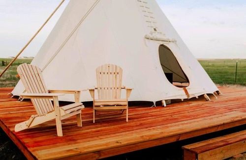 Hudson RV Rental | Cozy and Authentic Tipi Rental on Working Horse Ranch near Denver, Colorado