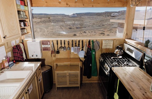 Monticello RV Rental | Cozy cedar pod with stunning La Sal Mountain Views