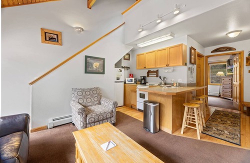 Fall River Estates Condo | Cozy Riverfront Suite Fireplace Close to RMNP