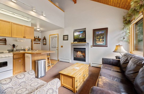 Fall River Estates Condo | Cozy Riverfront Suite Fireplace Close to RMNP