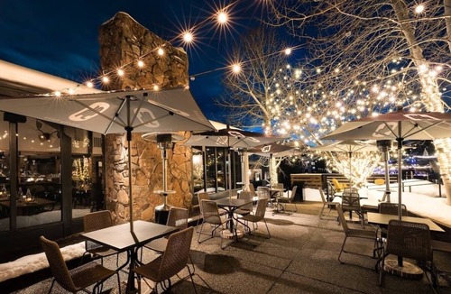 Steamboat Springs Hotel | Deluxe King + Twin Bunks at Gravity Haus Steamboat, Heated Outdoor Pool