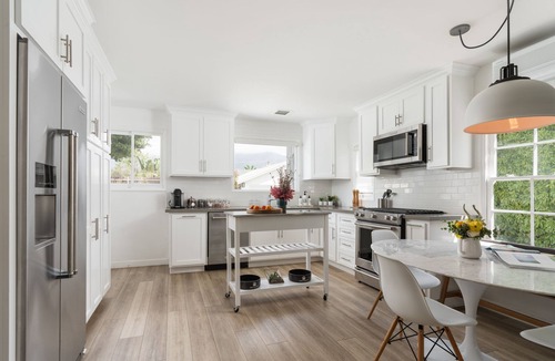 Coast Village House | Designer's Seaside Getaway in Montecito, easy walk to beach and cafe