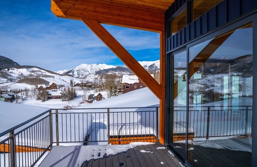 Crested Butte Ski Chalet | Endless views - modern luxury family retreat with hot tub and private backyard.