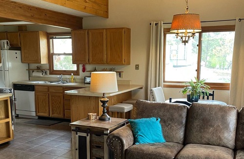 Pagosa Springs House | Family Retreat across from Lake, end unit w/ deck/yard, easy access launch boats