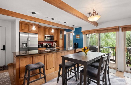 Snowmass Village Condo | Gorgeous Mountain Views! Balcony, W/D, Gas FP, Parking, Walk/Shuttle to Trails, Pool & Hot Tub