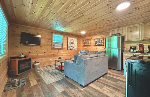 Kimbolton Cabin | Hidden Cabin with covered porch & fire pit! Minutes to Salt Fork.