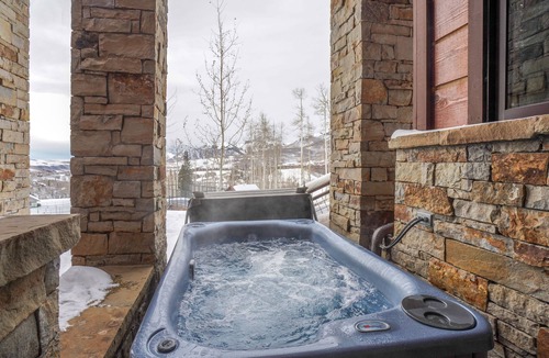 Mountain Village House | High-end, ski-in/out townhouse with grill, private hot tub & views