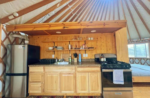 Villa Grove House | Iris & Lone Tree Yurts - Perfect get away package for family reunion of 6.