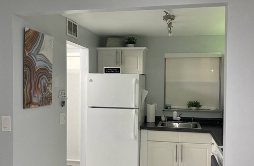 Sunrise Apartment | Kick back and relax in this calm, stylish space apartment with 1 bed 1 bath.