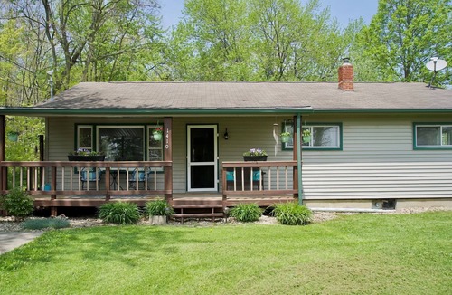 Craig Beach House | Lakeside living awaits at beautiful Lake Milton, OH with dock across the street