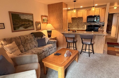 Estes Park Condo | Large 1 bedroom condo very close to Fall River