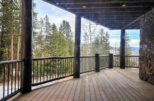 Three Peaks House | Large mountain cabin with hot tub, game room, deck, fireplace, & gorgeous view