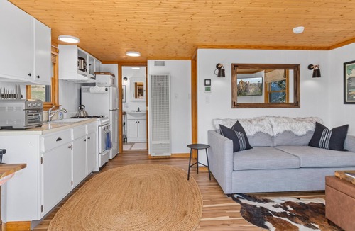 Estes Park Cabin | Loch Vale Cabin - Dining Globe- 2 person hot tub-summer pool