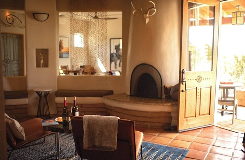 Ojo Caliente House | Luxury Desert Casita Chiminea Nights Views