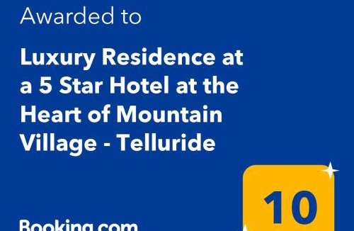 Mountain Village Apartment | Luxury Residence at a 5 Star Hotel at the Heart of Mountain Village - Telluride
