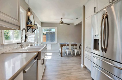 West Mesa House | Mesa Cottage | Patio with BBQ and Firepit