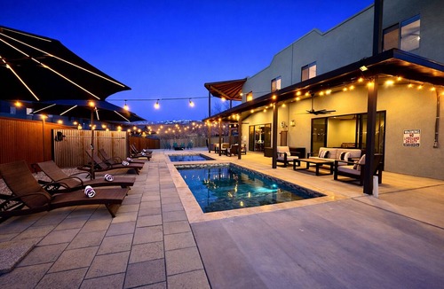Moab South Valley House | Moab Desert Hideaway: 6-Bedroom Luxury Estate with Year-Round Pool & 2 Hot Tubs