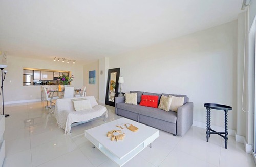 Sunny Isles Beach Condo | Modern condo w/bay views. WiFi, parking, tennis, playground and more!