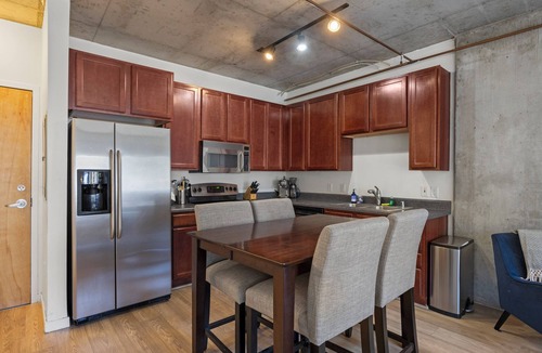 LoDo Condo | Modern Furnished Loft w Parking + Balcony Near Union Station