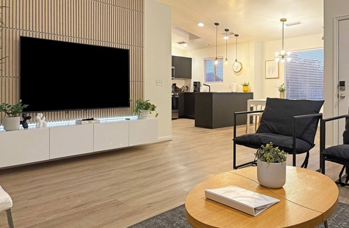 Page House | Modern retreat, great views, games galore.
