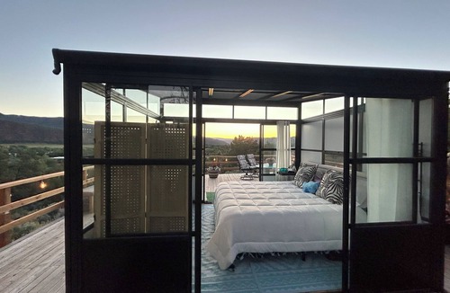 Basalt Villa | Mount Good Times 3acre Mountain Top Glampsite with 270 Degree View & Glass Villa