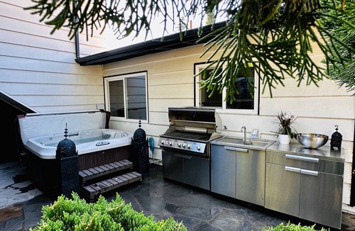 Mira Monte House | Mountaintop Oasis Waterfall House with Hot Tub and Epic Sunset Views!