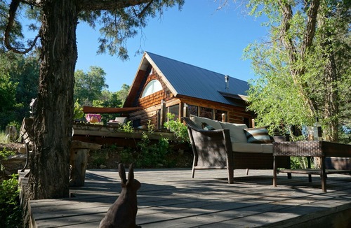 Ridgway House | NEW LISTING! Spectacular setting, Log Cabin w/Cascading Decks to Fishing Creek