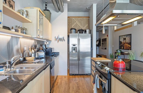 LoDo Condo | Palace Lofts: Stunning Furnished Loft with Balcony Overlooking the City