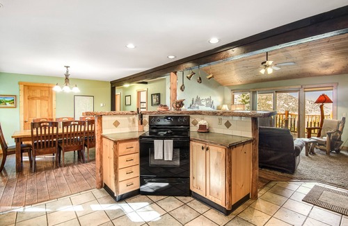 Estes Park Cabin | Pet Friendly! Historic cabin with an amazing mountain view, gas fireplace, two decks, & WiFi